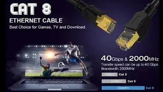 Dacrowon 50ft Shielded Cat 8 Ethernet Cable | $100k Bonuses in Description