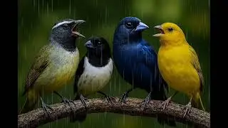 Curi&oacute; Song Battle in the Rain 🌧️ | Trinca, Blue Finch & Canary &bull; 432Hz
