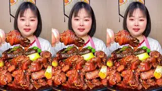 Rural ASMR Satisfying Eating Fried Chicken & Braised Chicken | Delicious Eating Show