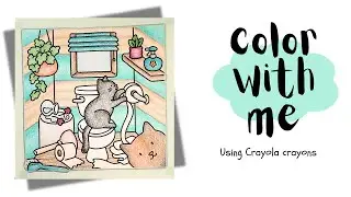 Color With Me! 🐈&zwj;⬛🐈🖍️🎨😻 Using @CrayolaLLC crayons | Cat Moments by Hikaru Kotz