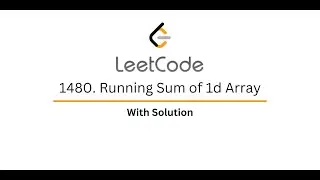 Leetcode || 1480 Running sum of1D Array With Solution in JAVA