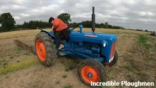 1960 Fordson Dexta 2.4 Litre 3-Cyl Diesel Tractor (32 HP) with David Brown Plough