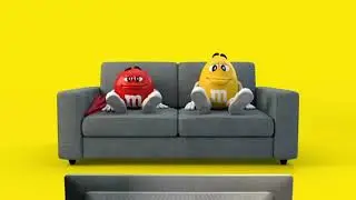 m&m's red and yellow robot chicken Brown m&m minis are back middle Easy engilsh)
