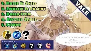 New Hero [VALE] Skill, Emblem, Build, Combo Full Tutorial Menuju PRO - Mobile Legend Bang Bang