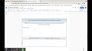 Community Project: Criterion A