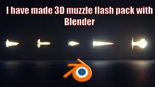 Gun muzzle flash 3D Asset Pack made with Blender 3D for Game, VFX and 3D animation