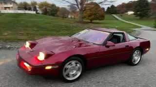 1990 ZR-1 Corvette 89 Mile Dark Red Metallic - Drive By