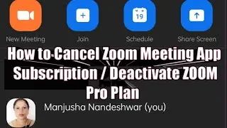 Cancel Zoom app Subscription | Deactivate Zoom pro plan | Remove Credit card from zoom |