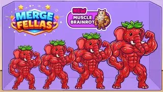 Merge Fellas: Muscle Brainrot Gameplay 😱 New Update mode maker 