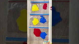 Primary Color Mixing in Ziplock Bags | Clean & Fun Preschool Activity