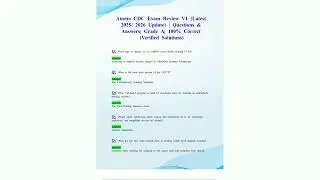 Ammo CDC Exam Review V1 Latest 2025 2026 Update  Questions  Answers Grade A 100% Correct Verified So