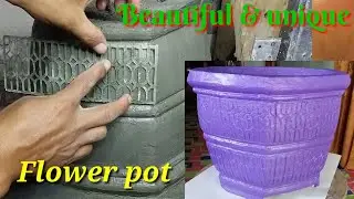 Hexagonal pots beautiful at home|Techniques molded pots cement for beginner