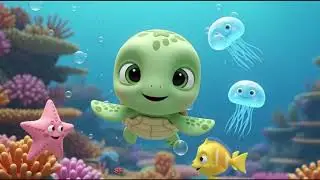 Tiny Turtle Under the Sea 🐢🌊 | Kids Songs & Nursery Rhymes | Fun Techno EDM