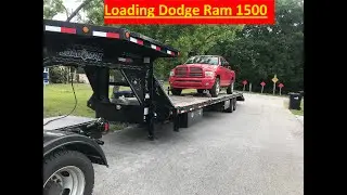 Loading Dodge Ram 1500 on to hotshot trailer