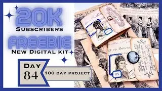 🎉DAY 84  🎉20K SUBSCRIBER 🎉FREEBIE and DIGITAL KIT - MAKING BANKCHEQUE BOOKLETS #the100dayproject