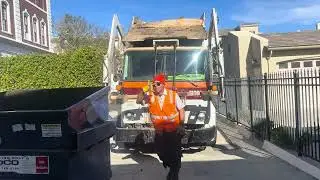 M220 diesel front loader dumping recycling dumpsters 