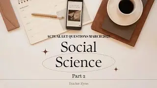 Actual LET SocSci Questions March 19,2023 Part 2