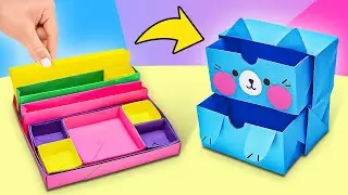 Magical Paper Crafts: Learn to Make Cutest Origami Organizers || EASY DIY 🎨