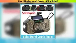 Bluetooth Speaker Radio Hand Crank Solar Charging Portable Emergency Radio Waterproof SOS Alarm