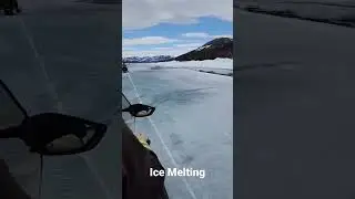 Sea Ice covered with water