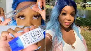 MAYDE BEAUTY LACE FRONTAL WIG REVIEW + INSTALL | COTTON CANDY HAIR | KISS ALL MIGHTY BOND