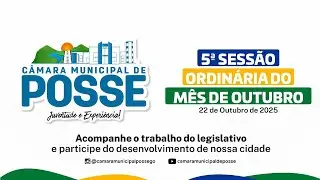 5° SESSÃO ORDINÁRIA DO MÊS DE OUTUBRO - 22/10/2025