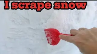 ASMR snow❄️scraping snow🍴🌨️fresh snowasmr🏔️snow creaking🎿walking in the snow ASMR