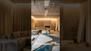 Contemporary Modern Luxury Living Room | Premium Warm aur Elegant Interior Design #youtubeshorts #