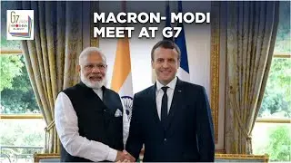 G7 Summit: French President Emmanuel Macron Meets Indian Prime Minister Narendra Modi | World News