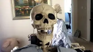 Halloween DIY Animatronic Skeleton! Servo-Controlled Head, Mouth & Arm Movements