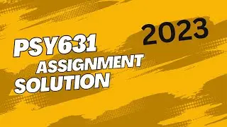PSY631 Assignment no.1