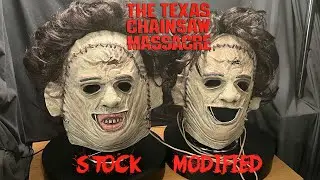 Rubies 1974 Leatherface Mask Comparison Video Stock VS Modified