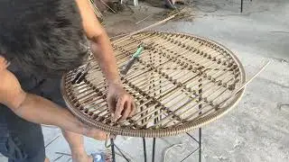 Weaving Synthetic Rattan (polyethylene rattan) metal frame