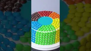 #shorts Cake with M&M, Satisfying Video Top Cake #cake #satisfyingcake