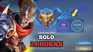 PEGUEI MITICO EM 24 HORAS JOGANDO SOLO NA NOVA TEMPORADA!! | TOP GLOBAL HAYABUSA | MOBILE LEGENDS