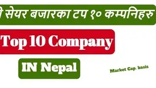 top 10 company in Nepal/Nepal top 10 company/Nepal stock exchange