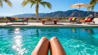 Poolside ambiance. Birds Chirping, Soothing Water sounds for relaxing. Sleep or study-ASMR.