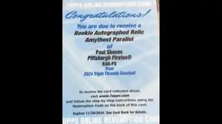 Break #290 2024 Topps Triple Threads Brooklyn Collection Chrome Jumbo Hobby Paul Skenes Auto!