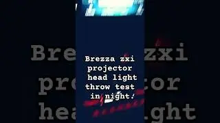 Brezza Zxi l Projector head light throw test l #marutisuzuki #shorts #brezza