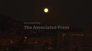 Beaver supermoon seen in skies above Sarajevo, Bosnia