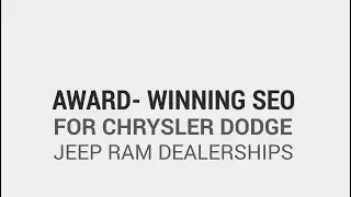 Award-Winning SEO for Chrysler Dodge Jeep Ram Dealers l Customer Scout SEO