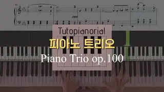 F. Schubert - Piano Trio op.100 No.2 in Eb major 2nd Movement (piano cover Tutorial)