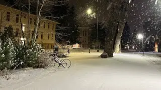 Midnight Snow at the University of Wyoming | First Snowfall in 2025