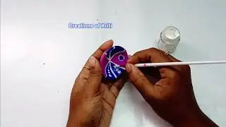 Pink and purple diya decoration at home | easy diya decoration with colour | diya painting idea