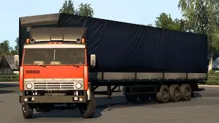 2172 / ЕTS2 1.57 / КАМАЗ 5410 / Поменял прицеп и с грузом в Беслан.