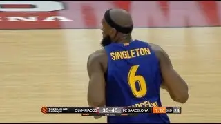Chris Singleton highlights (Olympiacos-Barcelona: 55-76)