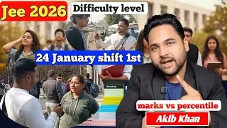 jee mains 24 Jan 2026 morning shift marks vs percentile | 9star academy akib khan | #jeemains #nta