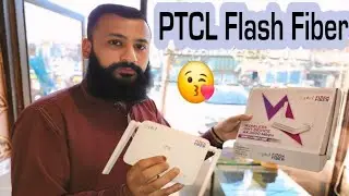 PTCL Flash Fiber(new internet lagwa lia)😘#mamoopakistani!!