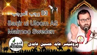 Majlis e aza Baqir ul uloom malmoo Sweden | prof abid hussain| Shadat Mola Ali Naqi AS