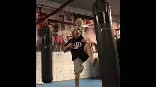 Martial-arts training and watching the kids.